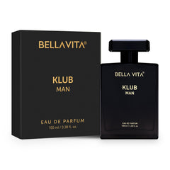 Bella Vita Luxury Perfume For Men - Bellavita KLUB Eau De Parfum for Men| Musky & Spicy Men's Perfume| Lemon, Rose & Vanilla| Long Lasting Fragrance for Men- 100 ML