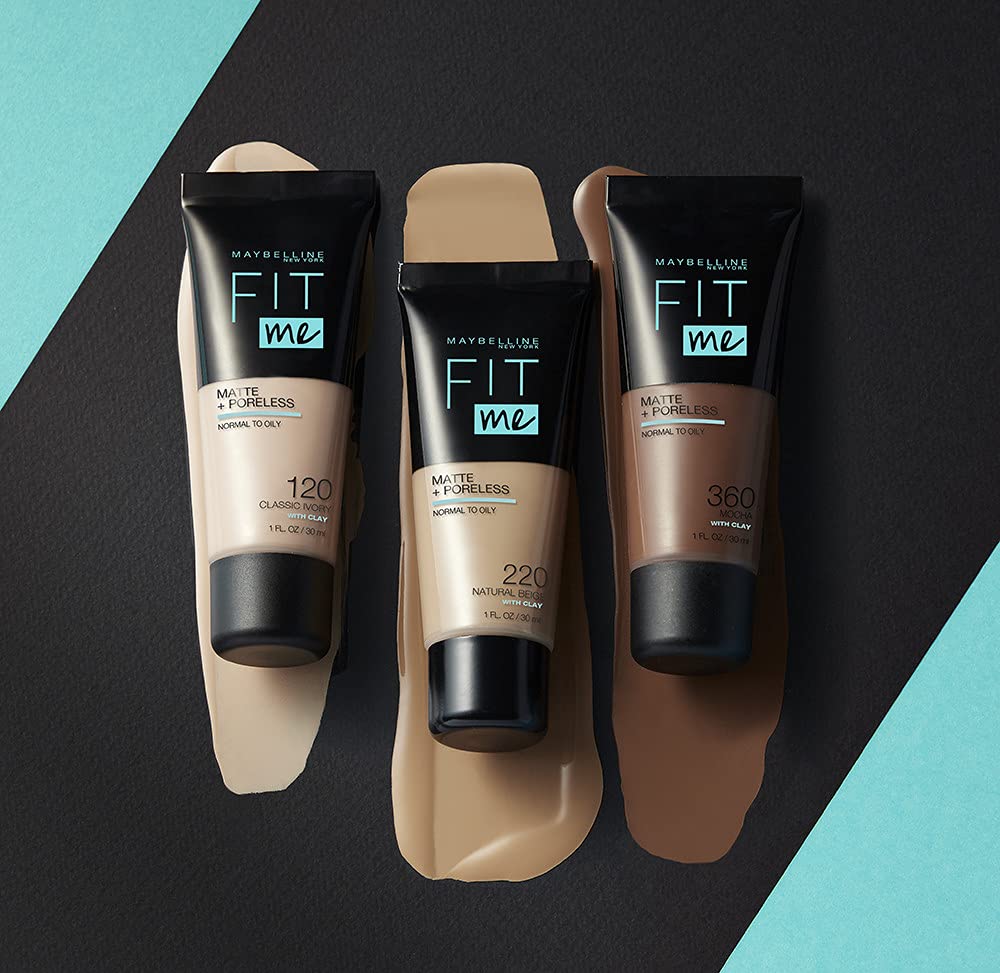 Maybelline New York Fit Me Foundation, Matte & Poreless, Full Coverage Blendable Normal To Oily Skin, 364 Deep Bronze 30Ml