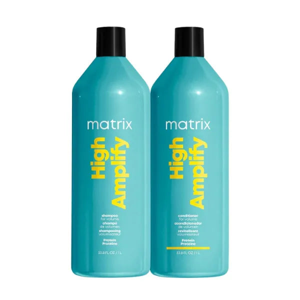 Matrix High Amplify Volumizing Shampoo & Conditioner Set – Instant Lift & Lasting Volume for Fine, Thin Hair (Silicone-Free, Salon Professional)