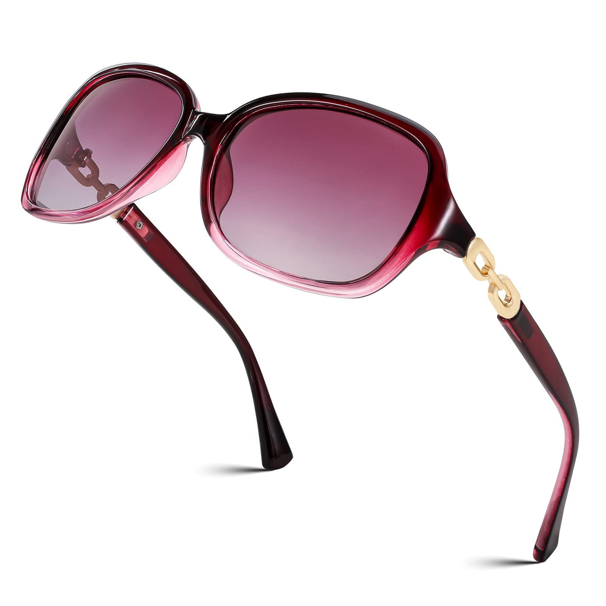 FEISEDY Women Polarized Sunglasses 100% UV400 Vintage Square Sun Glasses Outdoor Driving Fashion Shades for Women B2526