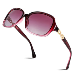 FEISEDY Women Polarized Sunglasses 100% UV400 Vintage Square Sun Glasses Outdoor Driving Fashion Shades for Women B2526
