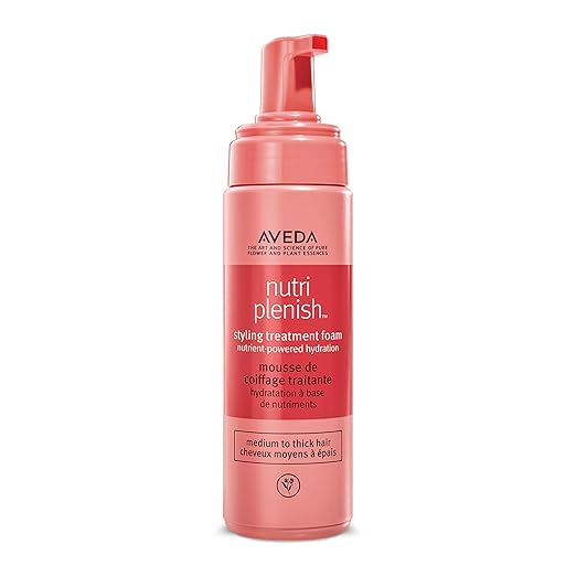 Aveda Nutriplenish Styling Treatment Foam Soft Hold Styling Foam for Medium to Thick Hair Hydrates and Nourishes 94% Naturally Derived 6.7 Fl Oz