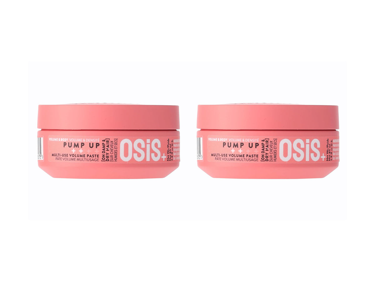 Schwarzkopf Professional OSiS+ Pump Up Multi-Use Volume Hair Paste 2.8 oz | Added Volume with Medium Hold | Root Lift | All Hair Types, 2-Pack