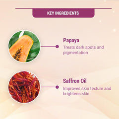 Lotus Herbals PapayaGlow Facial Kit with Peeling Mask, 4 in 1 Formula for All Skin Types, Reduces Pigmentation and Instant Glow (Single Use)