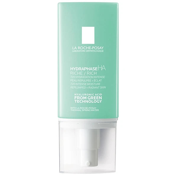 La Roche-Posay Hydraphase HA Rich, Hyaluronic Acid Face Moisturizer for Dry Skin with 72HR Hydration, Oil Free & Non-Comedogenic, 50 ML , 1.69 fl. oz.