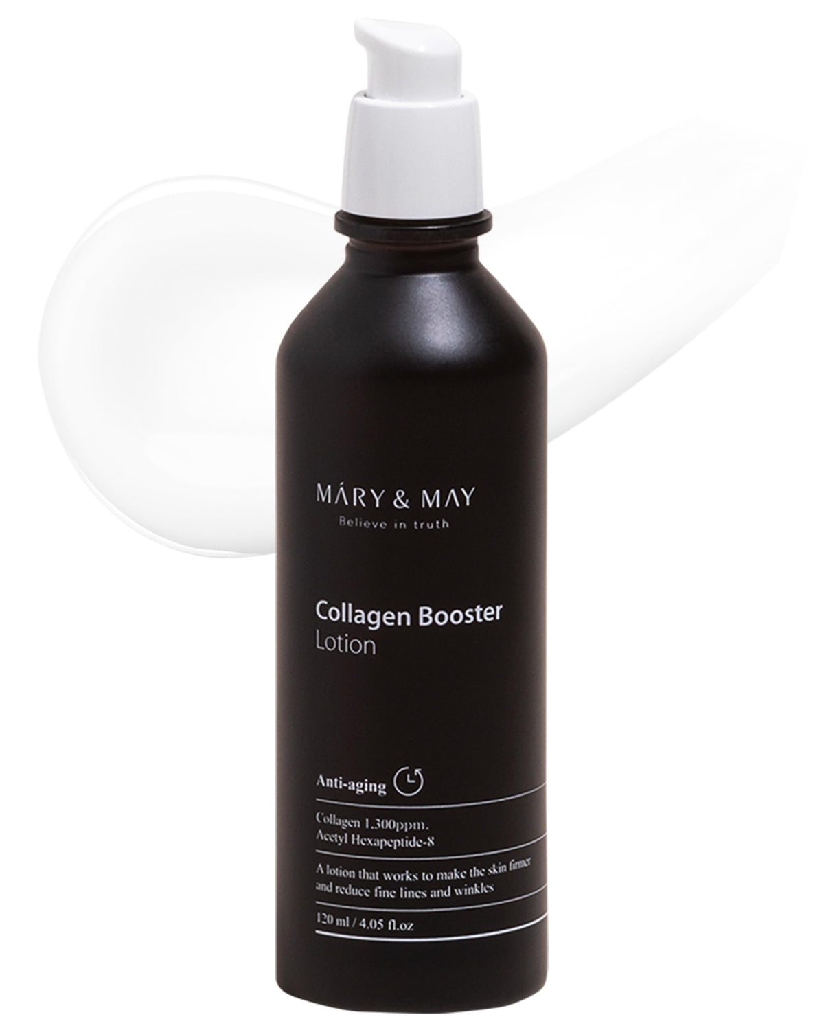 Mary&May Collagen Booster Lotion | Hydrator, Low Molecular Collagen, Skin Firmness and Elasticity, EWG Ingredients - 4.05 Fl Oz / 120ml