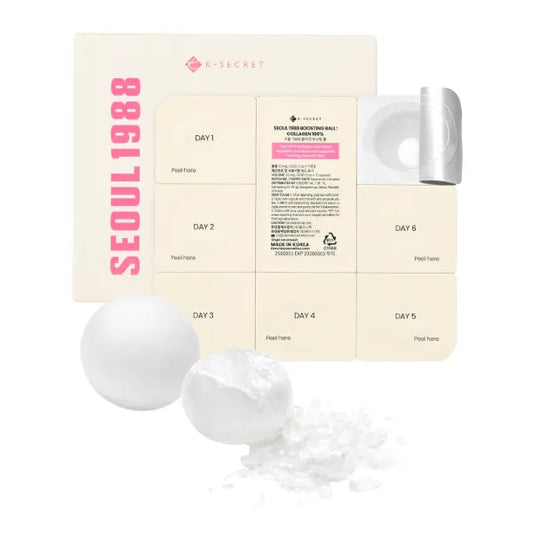 K-SECRET SEOUL 1988 Collagen Boosting Ball – Freeze-Dried 100% Hydrolyzed Collagen | Nourishing Care for Dry Skin & Fine Lines | Korean Skincare, 7 Capsules