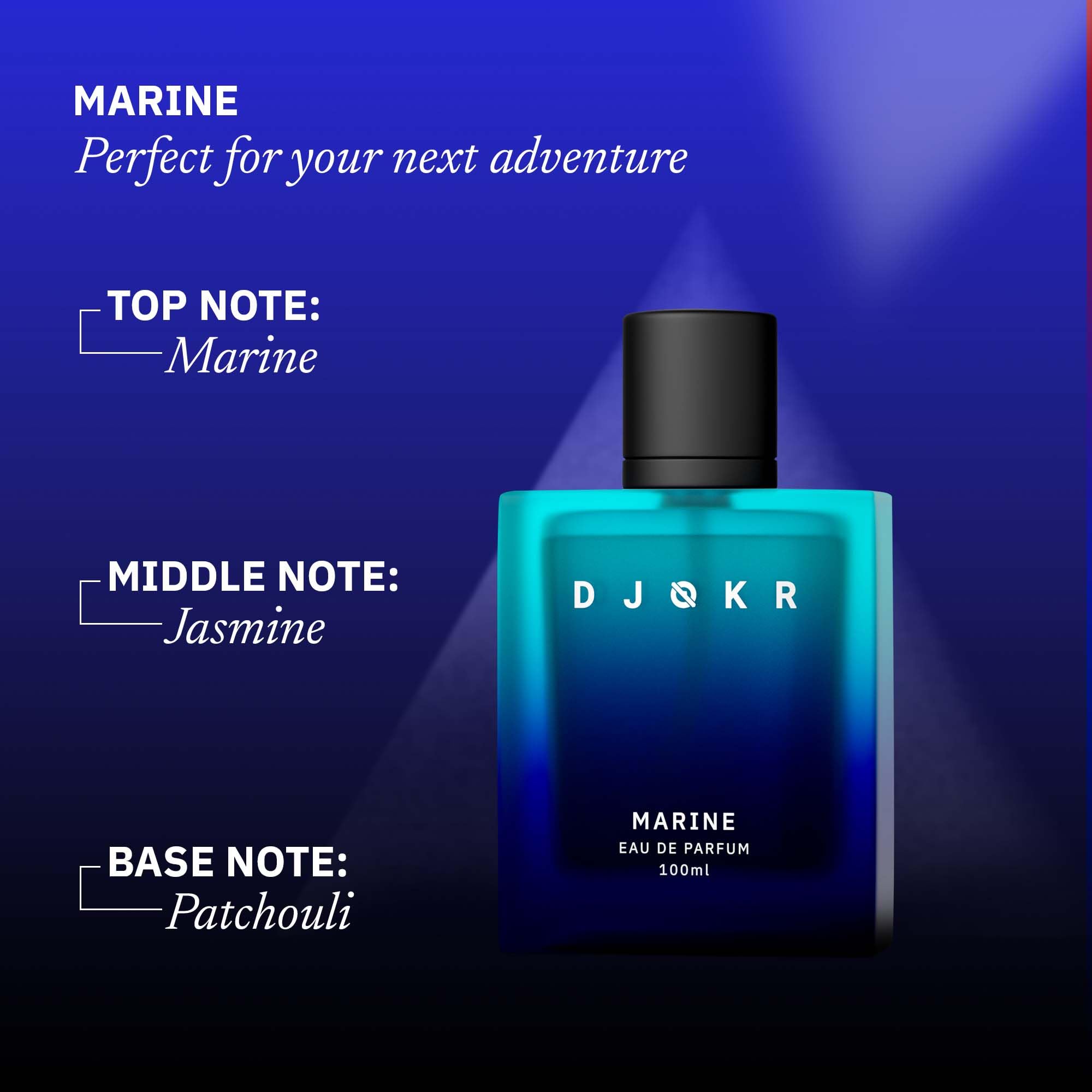 Djokr Marine Perfume For Men 100 ml | Eau De Parfum | Premium Luxury Long Lasting Fragrance Spray