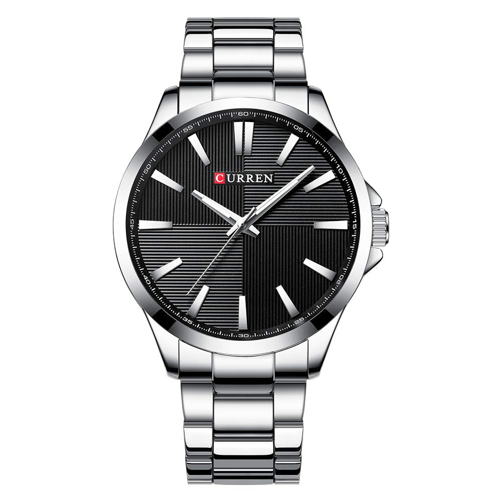 CURREN 8322 Man Watch Man Sport Watch Man Waterproof Outdoor Wristwatch Man Watch Man Quartz Watch Business Watch Male Watch for Men - Silver