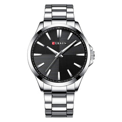 CURREN 8322 Man Watch Man Sport Watch Man Waterproof Outdoor Wristwatch Man Watch Man Quartz Watch Business Watch Male Watch for Men - Silver