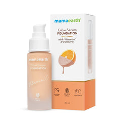 Mamaearth Glow Serum Foundation with Vitamin C & Turmeric for 12-Hour Long Stay - 01 Ivory Glow - 30 ml