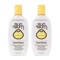 Sun Bum Cool Down Aloe Vera Lotion Vegan After Sun Gel With Cocoa Butter To Soothe and Hydrate Sunburned Skin, 8 oz (Pack of 2)