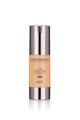 Bodyography Natural Finish Foundation Makeup (Medium #160) Oil-Free Anti-Aging Salon Natural Finish with Vitamin E, C, Antioxidants| Photo Control Technology | Vegan, Gluten-Free, Paraben-Free, 1 oz