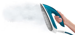 Philips PerfectCare Compact Essential Steam Generator Iron - 2400W, 120g/min Continuous Steam, 1.3L, OptimalTEMP Technology, Blue/White - GC6815/26