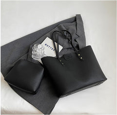 Women Tote Bags Soft Faux Leather Tote Purses and Handbags Ladies Tote Shoulder Bag, Big Capacity Handbag Lightweight - Black