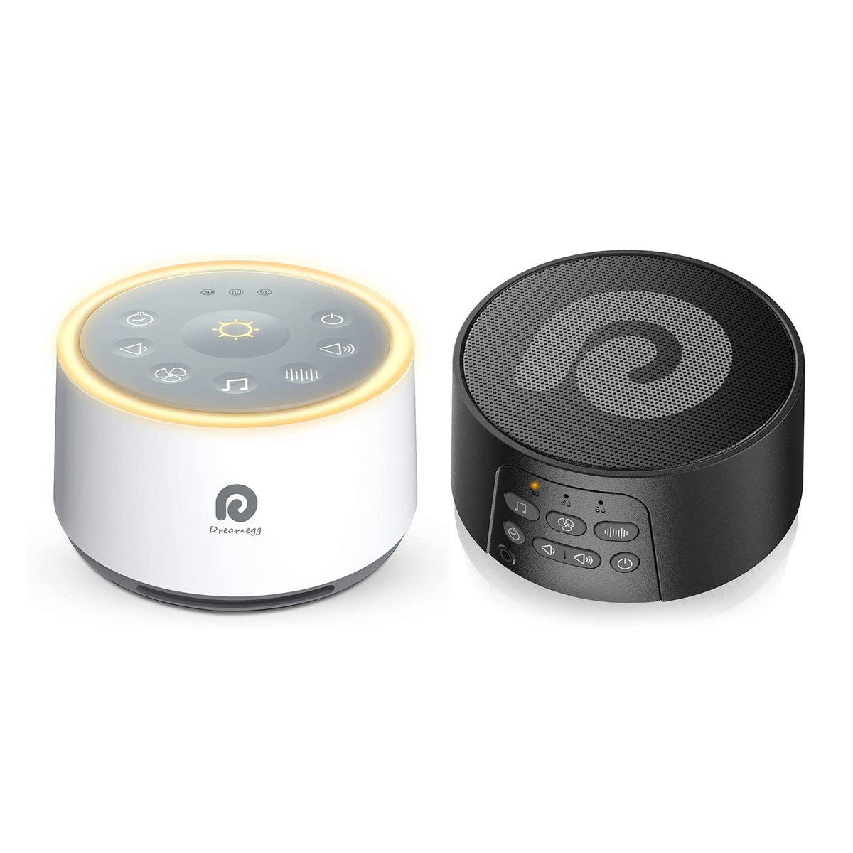 Dreamegg D1 Bundle with D3 Pro Sleep Sound Machine, Rechargeable White Noise Machine for Sleeping, 29 HiFi Sound, Battery or Adapter, Auto-Off Timer, Portable Sound Machine for Baby Adult Home Travel