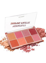 UCANBE 8-Color Blush & Contour Palette - Versatile Face Sculpting, Highly Pigmented Matte, Smooth Natural Finish, Long-Lasting Bronzer & Blush Powder. (Blush Palette, STUB083-02)