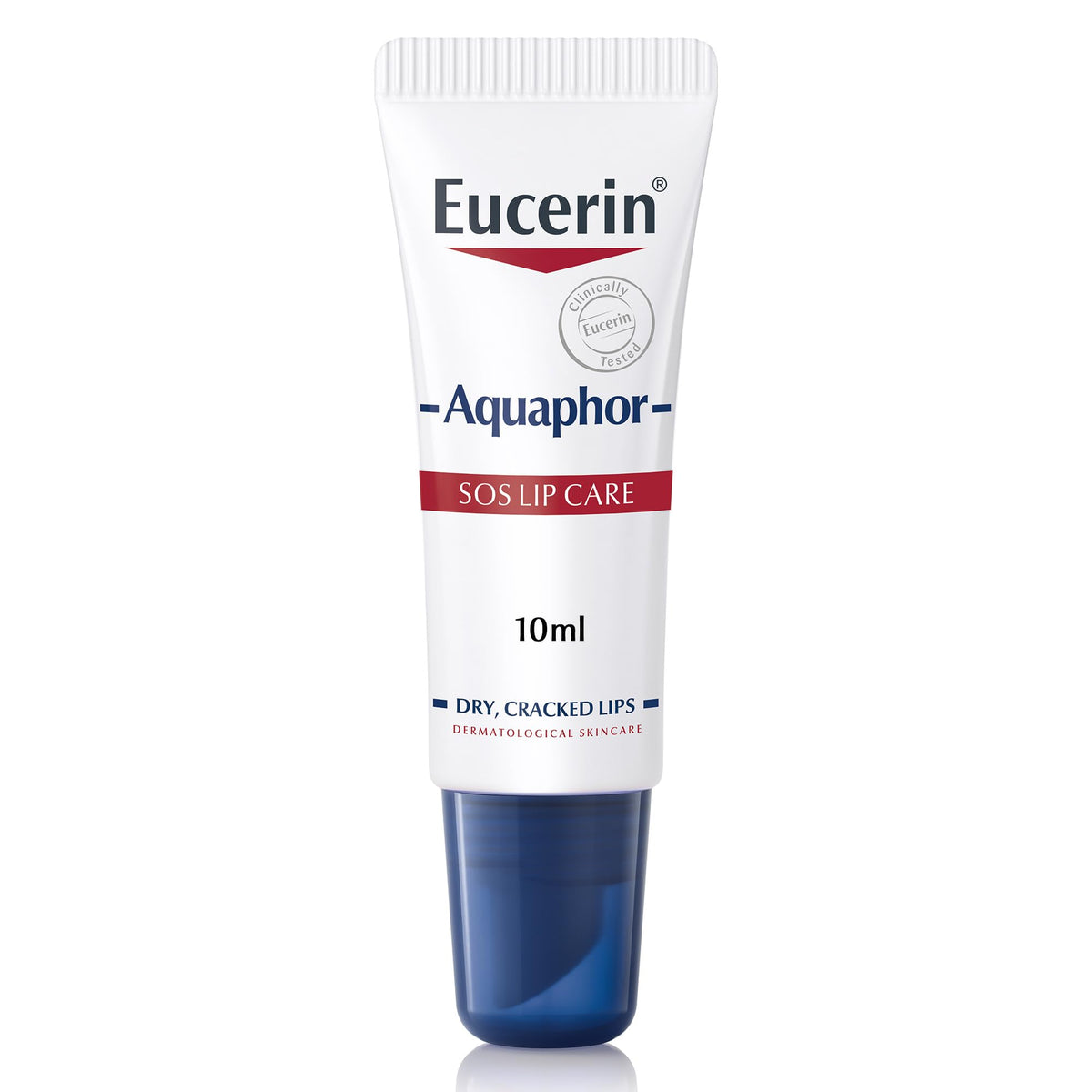 Eucerin Aquaphor SOS Lip Repair Lip Balm, Immediate Lip Care and Relief, Moisturizing Effect for Dry and Cracked Lips, 10ml