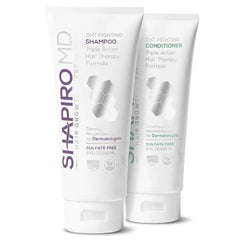 Shapiro MD Hair Growth Experts Shampoo and Conditioner with 100% Vegan Formulas, DHT Fighting Treatments for Thinning Hair Developed by Dermatologists, Fuller & Thicker Looking Hair, 1 Month Supply