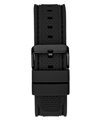 GUESS Men's 46mm Watch - Black Strap Black Dial Black Case