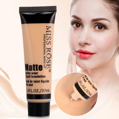 Makeup Base Face Liquid Foundation - Smooth Concealer Cream, Anti-Aging, Matte Wear, Sunscreen (BEIGE 4)