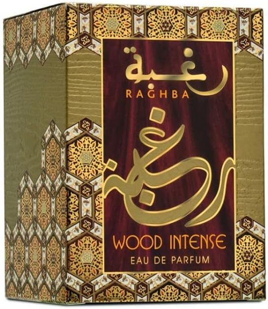 Lattafa Perfumes Raghba Wood Intense Long Lasting Oud and Musk Fragrance Imported Eau De Parfum 100 ml (Pack of 1)