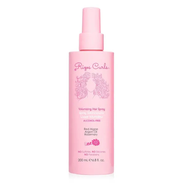 Rizos Curls Alcohol-Free Curl Hair Spray – Flexible Hold, Volume & Frizz Control – Adds Shine & Bounce for All Hair Types Wavy, Curly, Coily 1a–4c – Sulfate, Paraben & Alcohol-Free, 6.8 Fl Oz