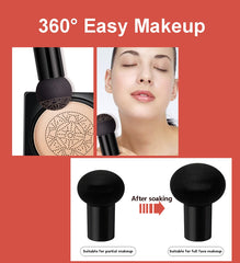 AONAT Mushroom Head Air Cushion Foundation BB Cream, Moisturizing Concealer, Even Skin Tone Makeup Base Flawless Moisturizing Oil Control Lightweight & Smoothing (Naturel2)
