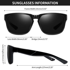 Joopin Sunglasses for Men Women, Fashion Polarized Sun Glasses Retro Square Shades UV Protection Driving
