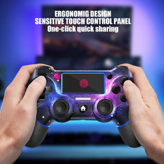 AceGamer Wireless Controller for PS4, Game Controller compatible with PS4/Pro/Slim/PC Gamepad with Turbo/Back Button/DoubleVibration/6-Axis Gyro Sensor/Touchpanel