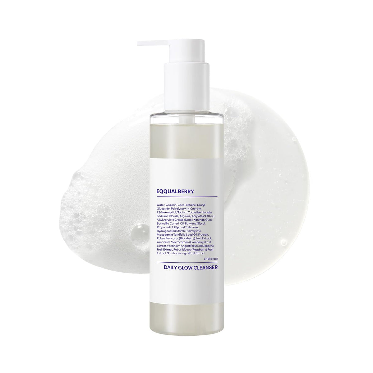 pH Balanced Daily Cleansing Gel 7.27 fl oz (210 ml), Moisturizing Finish, Gentle Gel Cleansing, Korean Skincare EWG Green