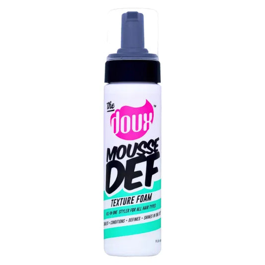 The Doux Mousse Def Texture Foam – All-in-One Dual-Action Styling Mousse for Curly Hair (7 oz)