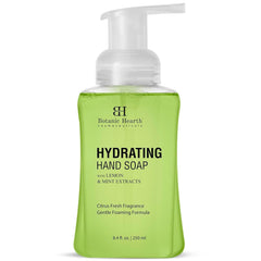 Botanic Hearth Advanced Care Hydrating Foaming Hand Soap with Castor Oil, Lemon Peel Extract & Peppermint | Gentle & Hydrating for Dry Hands | Liquid Handwash | 8.4 fl oz