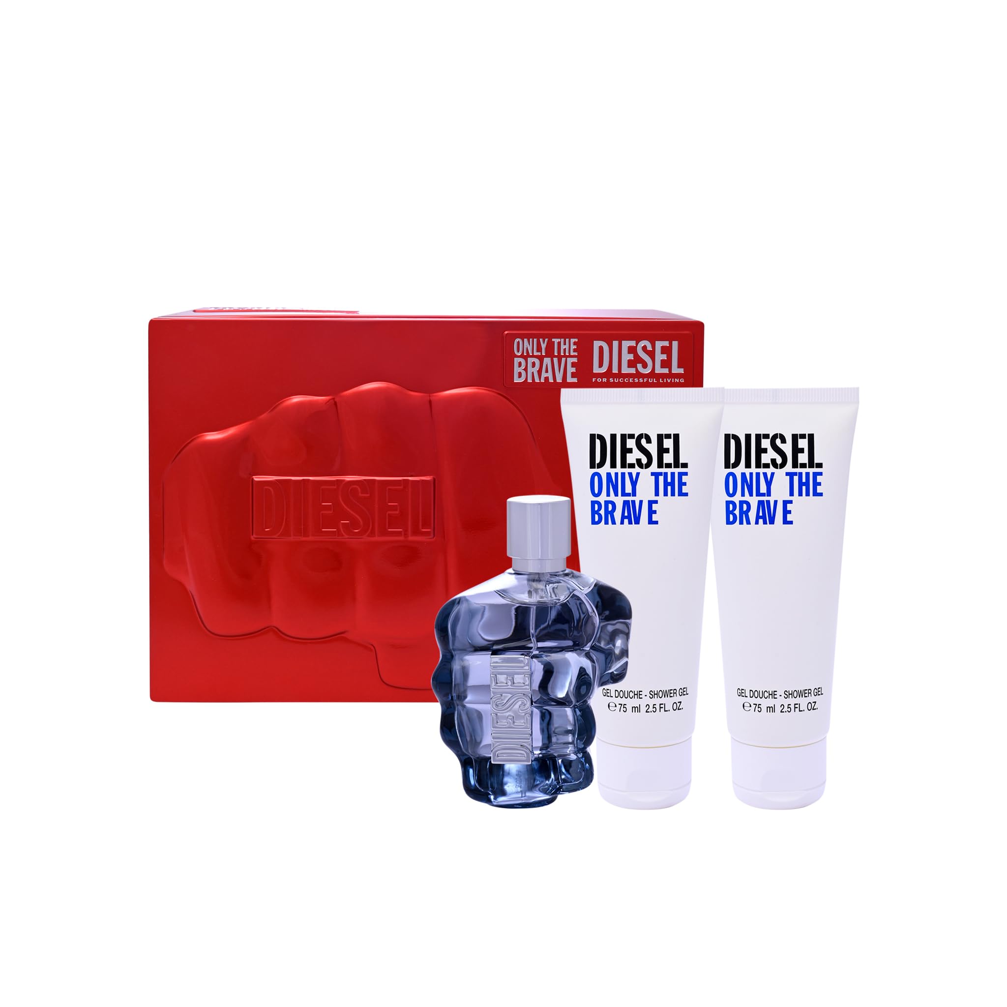 Diesel Only the Brave Gift Set (Eau de Toilette 125ml + 2 x Shower Gel 75ml)