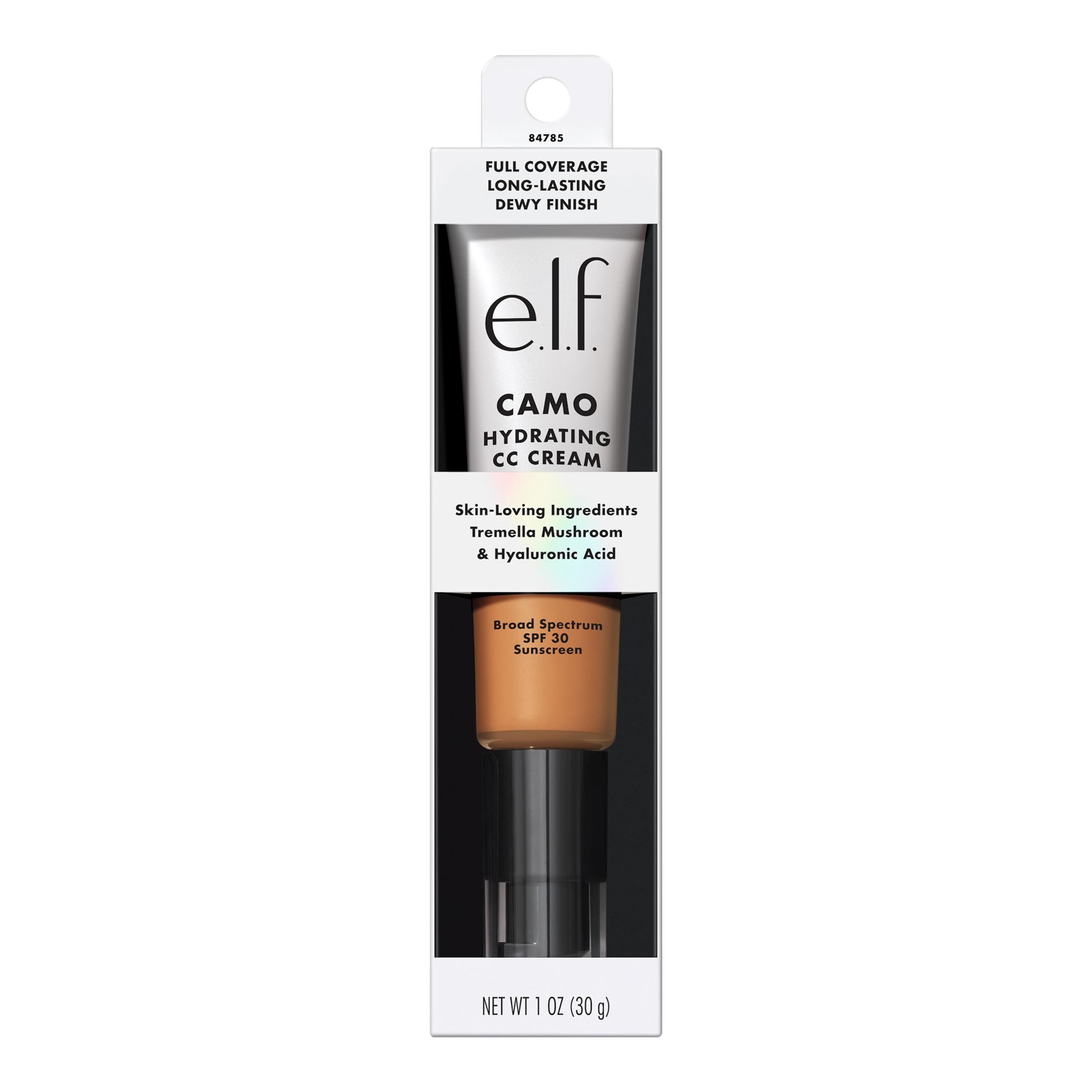 e.l.f. Camo CC Cream, Color Correcting Medium-To-Full Coverage Foundation with SPF 30, Tan 400 W, 1.05 Oz (30g)