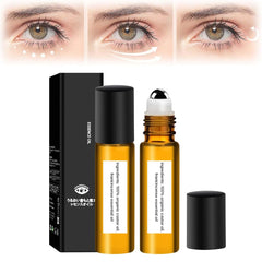 Azonee Time Eraser Rollerball Castor Oil 8ml, Under Eye Rollerball for Reducing Wrinkles, Puffiness, Eye Bags, Infused with Castor Oil & Frankincense, 2 Pcs