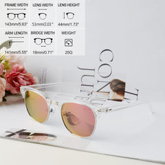 Joopin Polarized Semi Rimless Sunglasses Men Women, Classic Half Frame Sun Glasses UV Protection