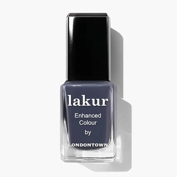 LONDONTOWN lakur Nail Polish Chip Resistant, Non Toxic, Conditions & Hydrates Nails Glossy Cashmere Gray, Secret to Happiness, .40 fl oz