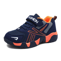 PATPAT Toddler/Kids Sneakers Navy Velcro Closure Mesh Panel Breathable Tennis Shoes