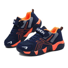 PATPAT Toddler/Kids Sneakers Navy Velcro Closure Mesh Panel Breathable Tennis Shoes