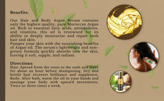 Argan Deluxe Serum for Hair & Body 50ml with Vitamin E formula to fights hair and skin aging, 100% natural ingredients from Morocco Oil