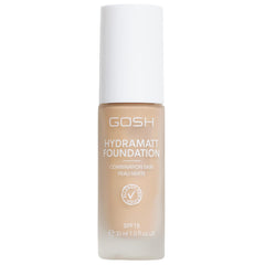 GOSH Foundation with SPF 15 for Light and Dark Skin, Vegan, Matte Makeup for Dry, Sensitive and Oily Skin, Smudge- and Sweat-Proof, Oil-Free, Adjustable Coverage, No Mask Effect, 006N