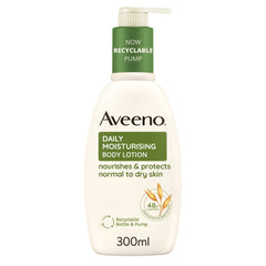 Aveeno Daily Moisturising Body Lotion, With Soothing Oats & Rich Emollients, Suitable For Sensitive Skin, Nourishes and Protects Skin, Fragrance Free, 300ml