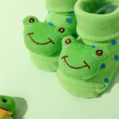 PATPAT Baby Cartoon Animal Fruit Three-dimensional Socks green