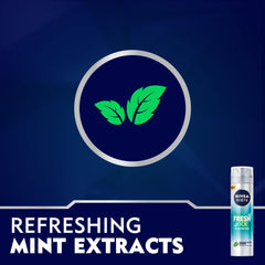 NIVEA MEN Shaving Gel, Fresh & Cool Mint Extracts - 200ml