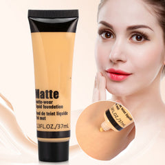 Makeup Base Face Liquid Foundation - Smooth Concealer Cream, Anti-Aging, Matte Wear, Sunscreen (BEIGE 4)
