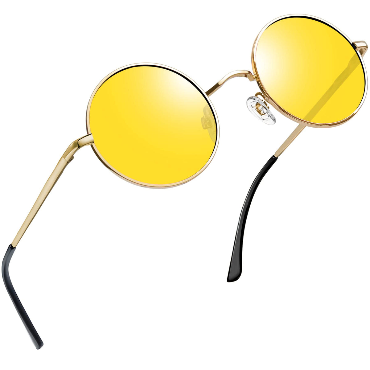 Joopin Round Polarized Sunglasses for Men Women, UV Protection Sun Glasses Small Circle Hippie Lennon Shades Sunglasses