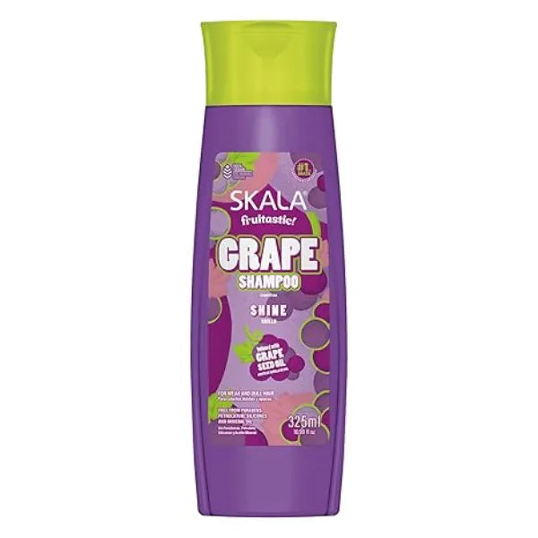 SKALA Fruitastic Grape Shampoo For Weak & Dull Hair With Grape Seed Oil, Vitamin A Dermatologically Tested Gentle & Nourishing Daily Cleanser 10.99 fl oz