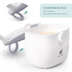 Termichy Baby Formula Dispenser, Portable Formula Dispenser Container with Scoop and Carry Handle for Travel Outdoor Activities for Baby Infant, 8.8OZ, 0.55LB, 250g (Grey,1 Pack)