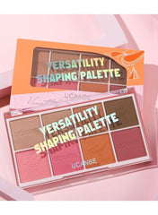 UCANBE 8-Color Blush & Contour Palette - Versatile Face Sculpting, Highly Pigmented Matte, Smooth Natural Finish, Long-Lasting Bronzer & Blush Powder. (8-Color Contour & Blush Palette, STUB083-01)